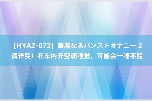 【HYAZ-073】華麗なるパンストオナニー 2 请详实！在车内开空调睡觉，可能会一睡不醒