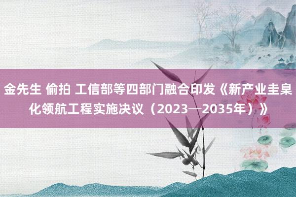 金先生 偷拍 工信部等四部门融合印发《新产业圭臬化领航工程实施决议（2023─2035年）》